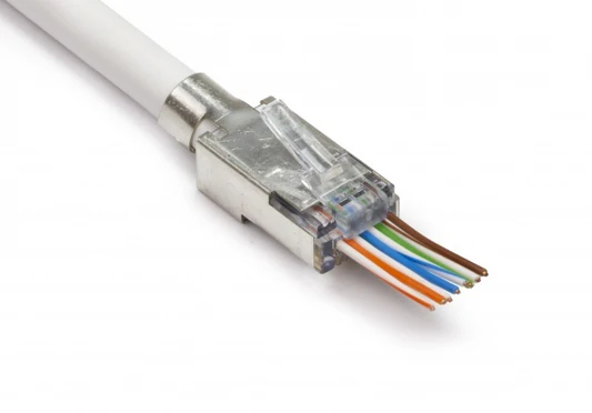 FTP plugje RJ45 CAT5/CAT6 Solid Pass Through 10X